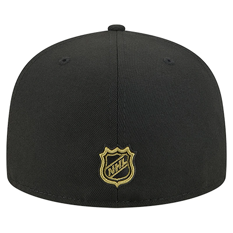 Casquette ajustée 59FIFTY pour homme New Era, motif camouflage numérique, étoiles, Carolina Hurricanes, noir