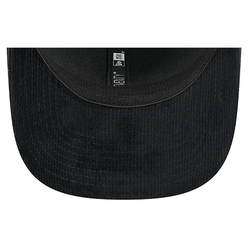 Men's New Era  Black Carolina Hurricanes Quilted Nylon 9SEVENTY Adjustable Trucker Hat