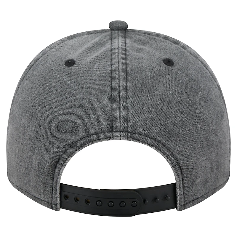 Men's New Era  Charcoal Carolina Hurricanes Throwback Washed A-Frame Pre-Curved 9FIFTY Snapback Hat