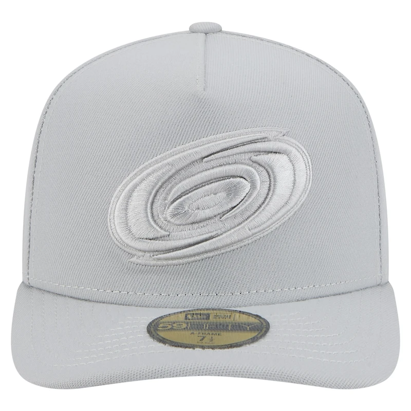 Men's New Era Gray Carolina Hurricanes Color Pack A-Frame 59FIFTY Fitted Hat
