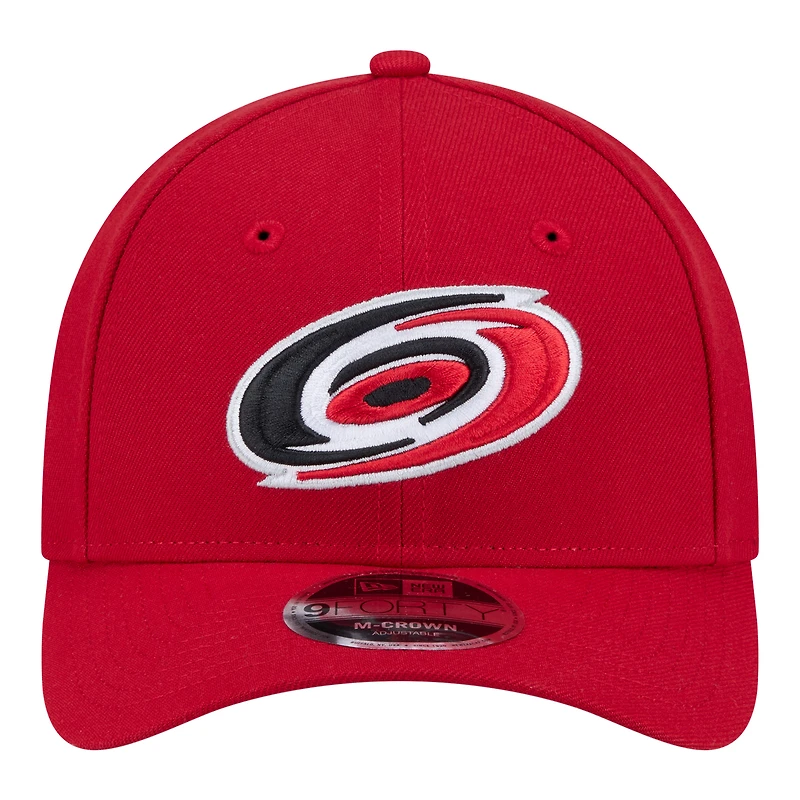 Casquette ajustable New Era rouge Carolina Hurricanes 9FORTY M-Crown pour homme