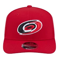 Casquette ajustable New Era rouge Carolina Hurricanes 9SEVENTY pour homme