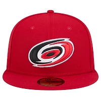 Casquette ajustée Core 59FIFTY pour homme des Hurricanes de la Caroline New Era rouge