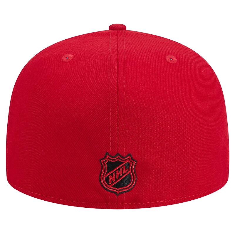 Casquette ajustée Core 59FIFTY pour homme des Hurricanes de la Caroline New Era rouge