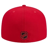 Casquette ajustée Core 59FIFTY pour homme des Hurricanes de la Caroline New Era rouge