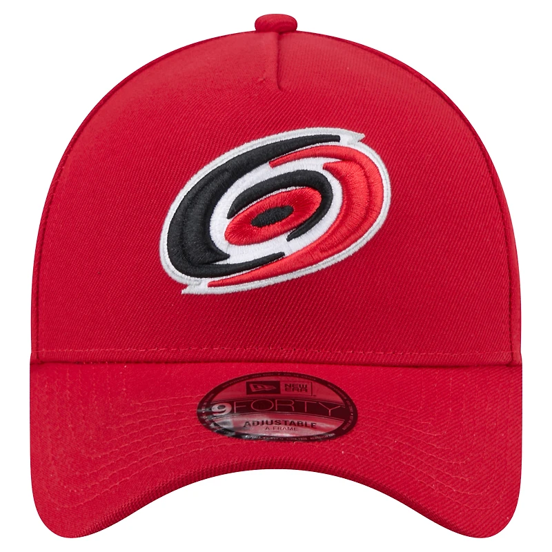 Men's New Era  Red Carolina Hurricanes Core A-Frame 9FORTY Adjustable Hat