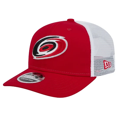 Casquette camionneur extensible 9SEVENTY rouge Carolina Hurricanes de New Era pour homme