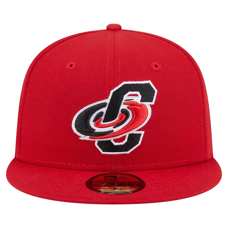 Men's New Era  Red Carolina Hurricanes Deceptor 59FIFTY Fitted Hat