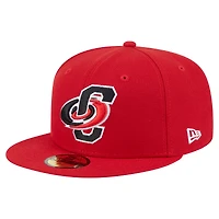 Men's New Era  Red Carolina Hurricanes Deceptor 59FIFTY Fitted Hat