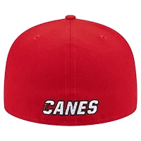 Men's New Era  Red Carolina Hurricanes Deceptor 59FIFTY Fitted Hat