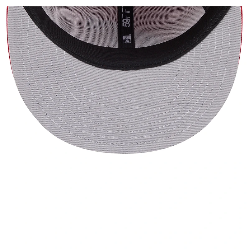 Men's New Era  Red Carolina Hurricanes Deceptor 59FIFTY Fitted Hat
