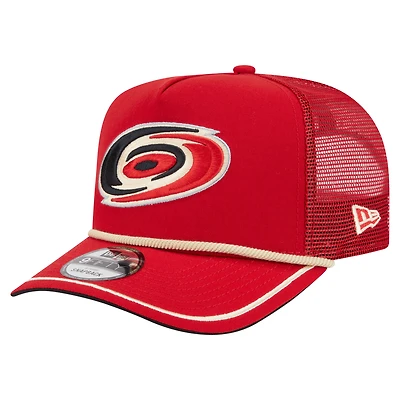 Casquette snapback 9FIFTY rouge New Era pour homme, motif vintage des Hurricanes de la Caroline