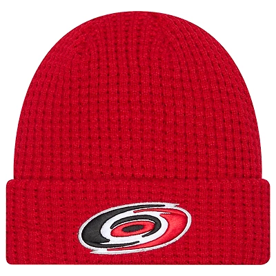 Men's New Era  Red Carolina Hurricanes Waffle Cuffed Knit Hat
