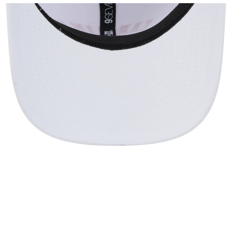 Men's New Era White Carolina Hurricanes Team Lockup Basic 9SEVENTY Adjustable Hat