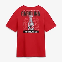 Men's Red Carolina Hurricanes 2026 Stanley Cup Champions Roster Signature T-Shirt