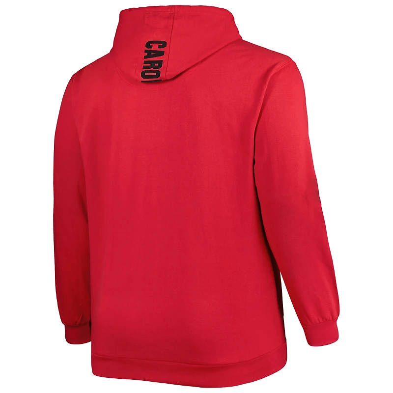 Sweat à capuche en molleton Big & Tall Hurricanes de la Caroline rouge pour homme