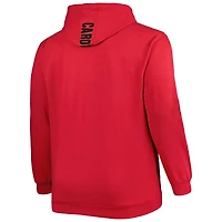 Sweat à capuche en molleton Big & Tall Hurricanes de la Caroline rouge pour homme