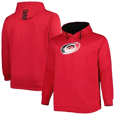 Sweat à capuche en molleton Big & Tall Hurricanes de la Caroline rouge pour homme