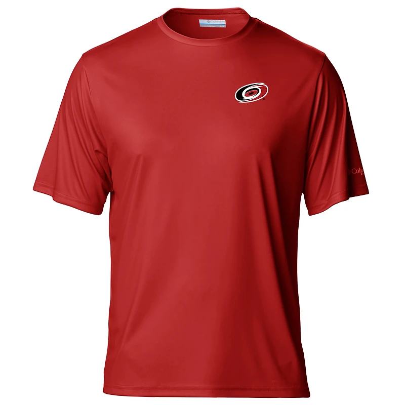 Men's  Red Carolina Hurricanes Terminal Tackle Omni-Shade T-Shirt