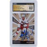 Carte de recrue autographiée 2020-21 Upper Deck Allure Grand Entrance #GE-6 par Morgan Geekie Carolina Hurricanes, présentée par les fanatiques de CGC et authentifiée Auto 10