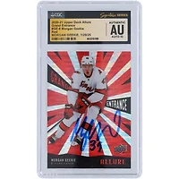 Carte de recrue autographiée 2020-21 Upper Deck Allure Grand Entrance Red #GE-6 des Hurricanes de la Caroline de Morgan Geekie, carte de recrue Auto 10 authentifiée et témoin des fanatiques de CGC