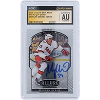Carte de recrue autographiée Upper Deck Allure #74 2020-21 des Hurricanes de la Caroline de Morgan Geekie, présentée par des fanatiques de CGC, authentifiée et certifiée Auto 10