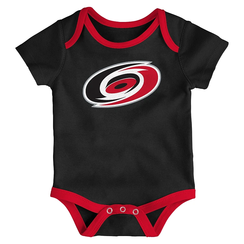 Ensemble de trois bodies pour nouveau-né Carolina Hurricanes Loyal Buddies
