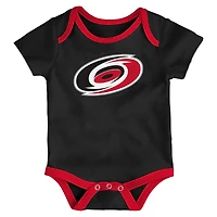 Ensemble de trois bodies pour nouveau-né Carolina Hurricanes Loyal Buddies