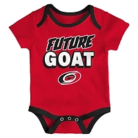Ensemble de trois bodies pour nouveau-né Carolina Hurricanes Loyal Buddies