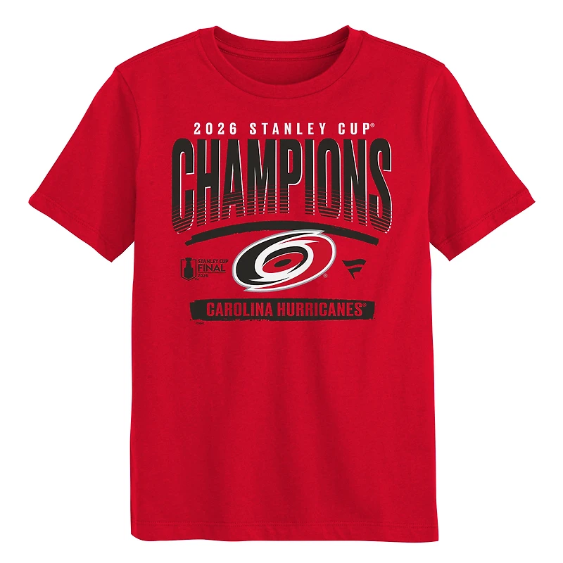 Preschool Fanatics Red Carolina Hurricanes 2026 Stanley Cup Champions Signature Roster T-Shirt