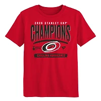 Preschool Fanatics Red Carolina Hurricanes 2026 Stanley Cup Champions Signature Roster T-Shirt