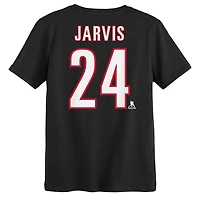 Preschool Outerstuff Seth Jarvis Black Carolina Hurricanes 2026 Stanley Cup Champions Name & Number T-Shirt