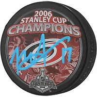 Rod Brind'Amour Carolina Hurricanes Autographed 2006 Stanley Cup Champions Hockey Puck 