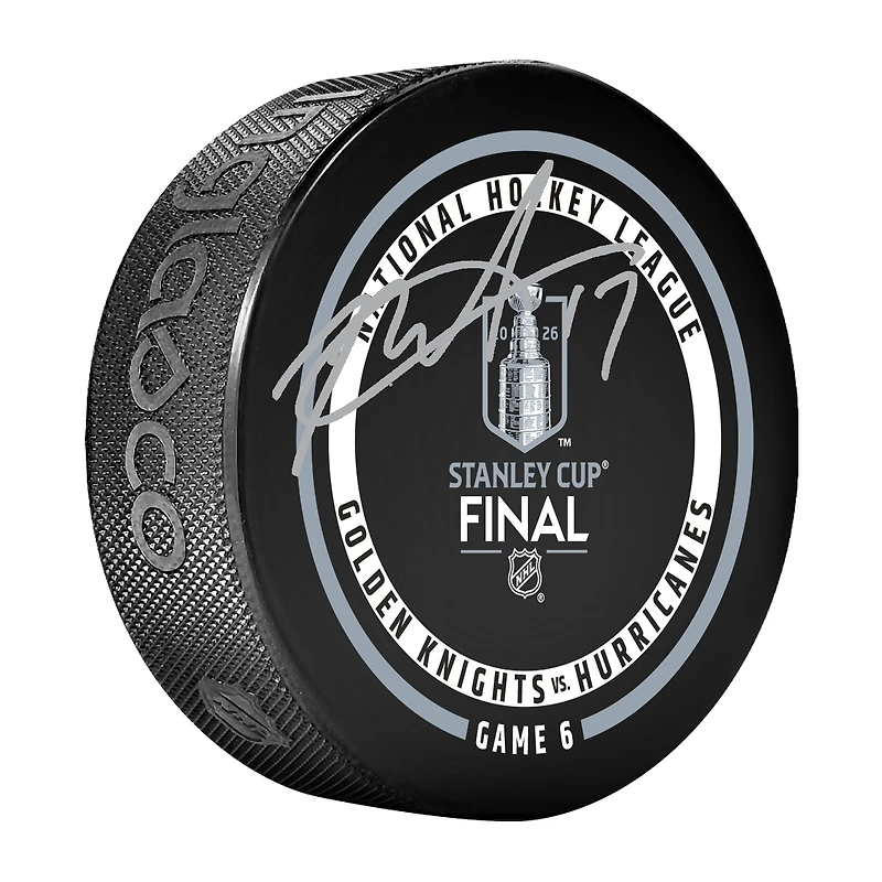 Rondelle de match officielle autographiée par Rod Brind'Amour, des Hurricanes de la Caroline, champions de la Coupe Stanley 2026