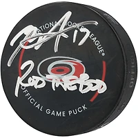 Rod Brind'Amour Carolina Hurricanes Autographed Official Game Puck with "Rod the Bod" Inscription