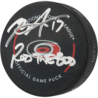 Rod Brind'Amour Carolina Hurricanes Autographed Official Game Puck with "Rod the Bod" Inscription