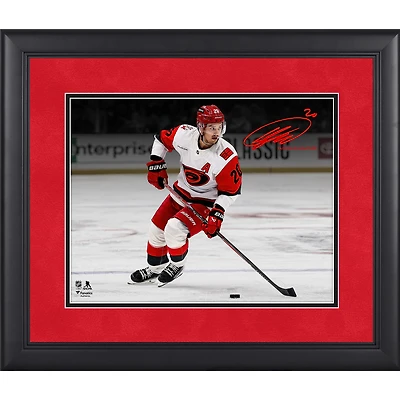 Sebastian Aho Carolina Hurricanes Facsimile Signature Framed 11" x 14" Spotlight Photograph