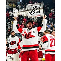 Seth Jarvis Carolina Hurricanes Autographed 2026 Stanley Cup Champions 16" x 20" Raising Cup Photograph