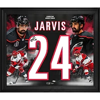 Seth Jarvis Carolina Hurricanes Autographed 2026 Stanley Cup Champions Framed 20" x 24" Jersey Number Collage