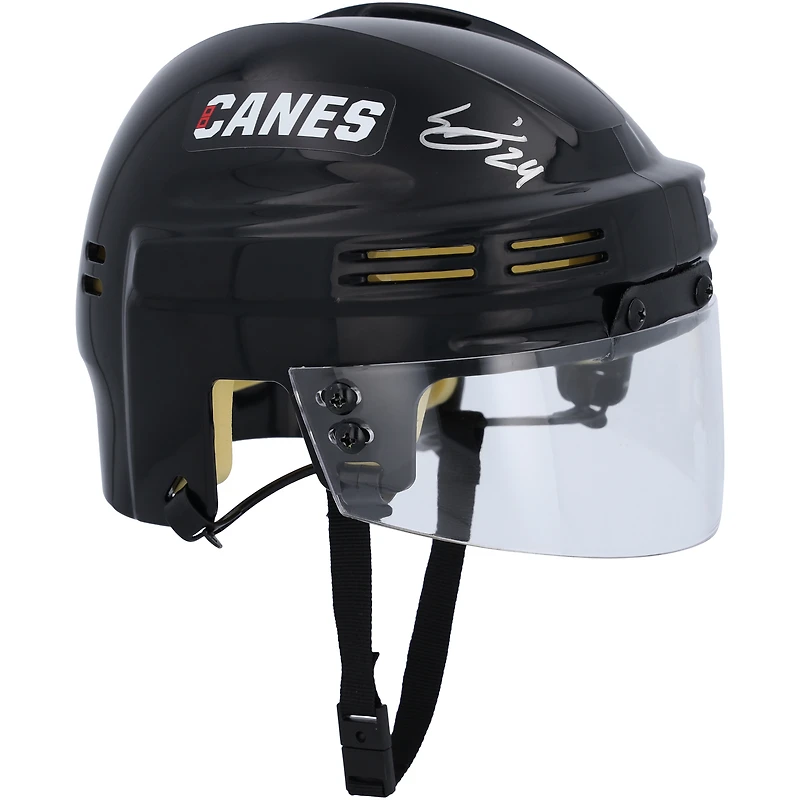 Seth Jarvis Carolina Hurricanes Autographed Black Mini Helmet