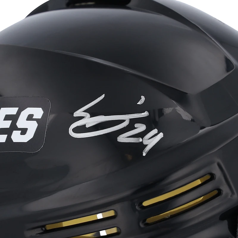 Seth Jarvis Carolina Hurricanes Autographed Black Mini Helmet