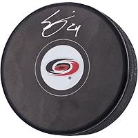 Seth Jarvis Carolina Hurricanes Autographed Hockey Puck
