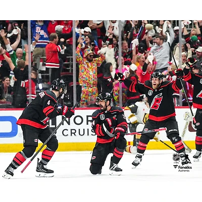 Seth Jarvis Carolina Hurricanes Unsigned 2026 Stanley Cup Final Game 2 Game-Winning Overtime Goal Celebration Photograph