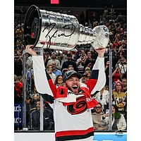 Taylor Hall Carolina Hurricanes Autographed 2026 Stanley Cup Champions 16" x 20" Raising Cup Photograph