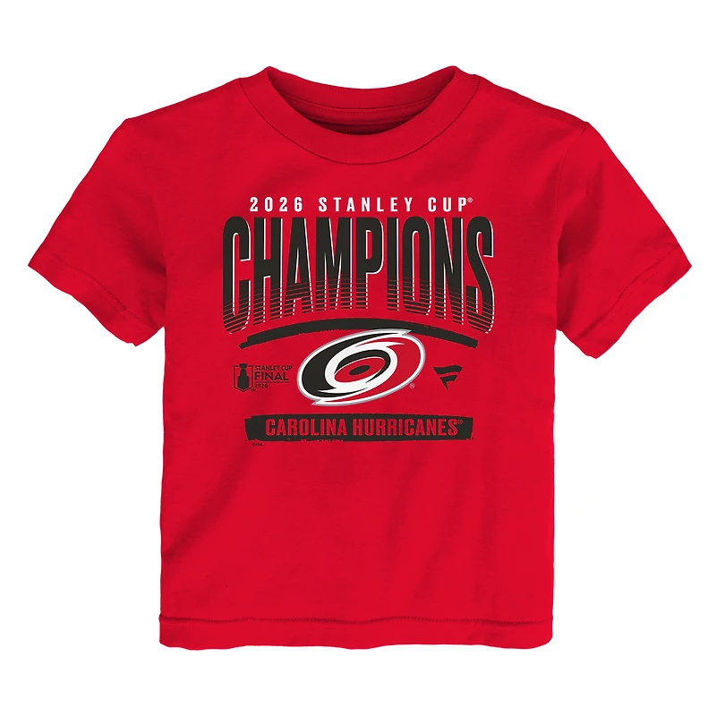 Toddler Fanatics Red Carolina Hurricanes 2026 Stanley Cup Champions Signature Roster T-Shirt