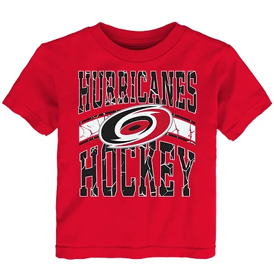 Toddler Outerstuff Red Carolina Hurricanes Ice Crack T-Shirt