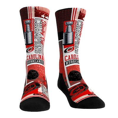 Unisex Rock Em Socks Red Carolina Hurricanes 2026 Stanley Cup Champions Montage Crew