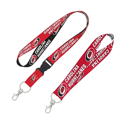 WinCraft Carolina Hurricanes Lot de 2 cordons avec boucle amovible et sangle pour clés
