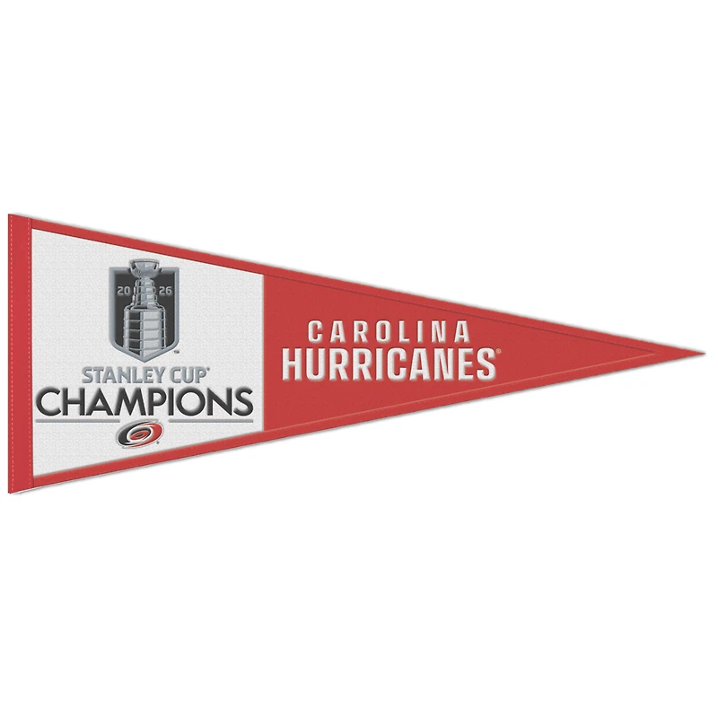 WinCraft Carolina Hurricanes 2026 Stanley Cup Champions 13" x 32" Wool Pennant