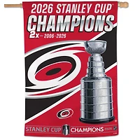 WinCraft Carolina Hurricanes 2026 Stanley Cup Champions 28" x 40" Single-Sided Vertical Banner